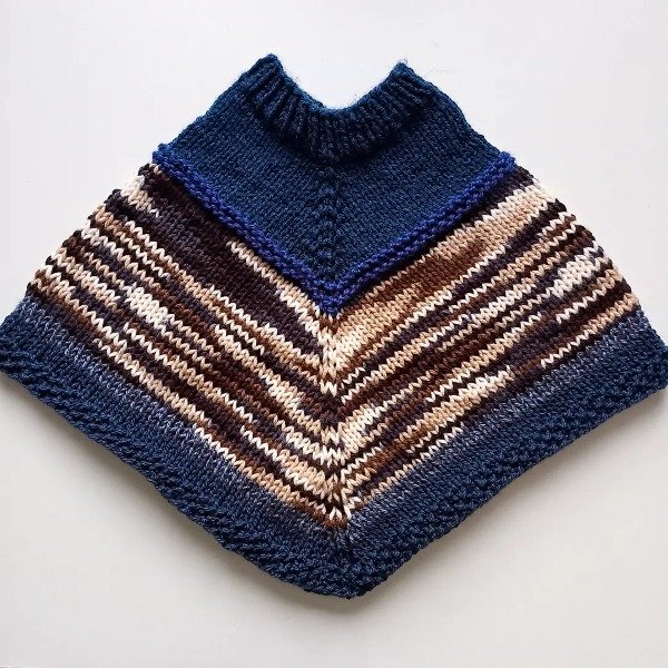Producto - Poncho Bebé "Azul Oscuro"