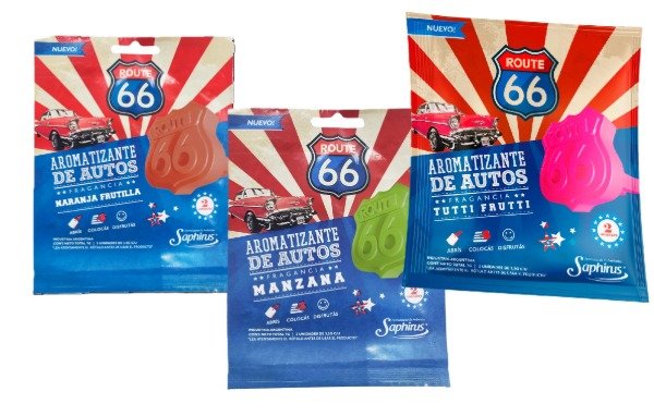 Producto - PACK X 3 SOBRES SURTIDOS AROMATIZANTES ROUTE 66 DE SAPHIRUS R66