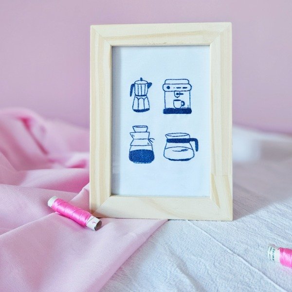 Producto - Cuadro Cafecito (bordado a mano)