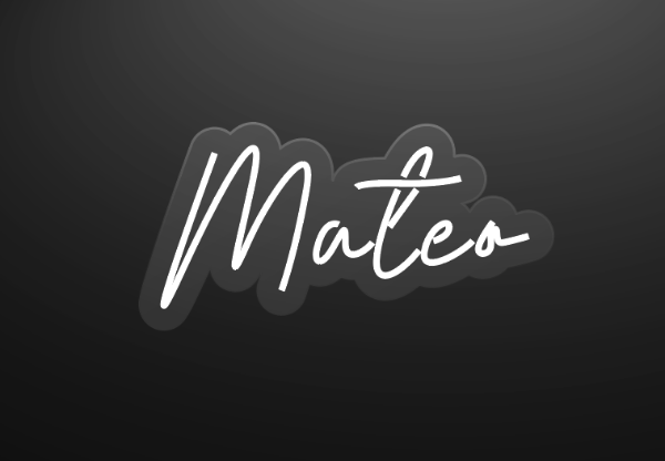 Producto - Cartel de neón personalizado - Mateo