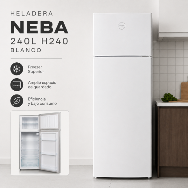 Producto - HELADERA NEBA H240 BLANCA CICLICA