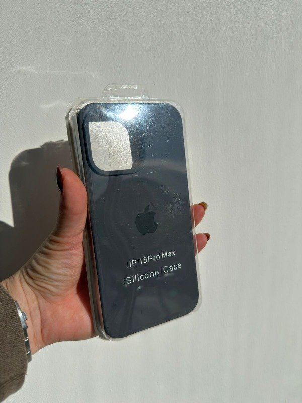 Producto - Silicone case iphone 15 pro max gris oscuro