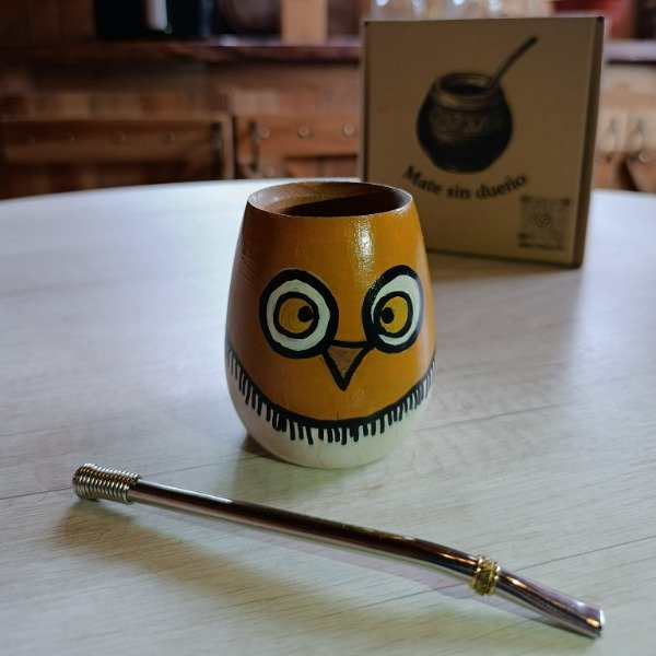 Producto - Mate de Algarrobo Búho