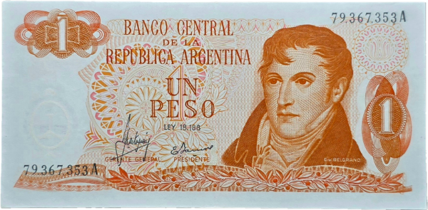Producto - 1 Peso Ley 18.188 (Mancini - Brignone) Bott.2309 XF+ - 0