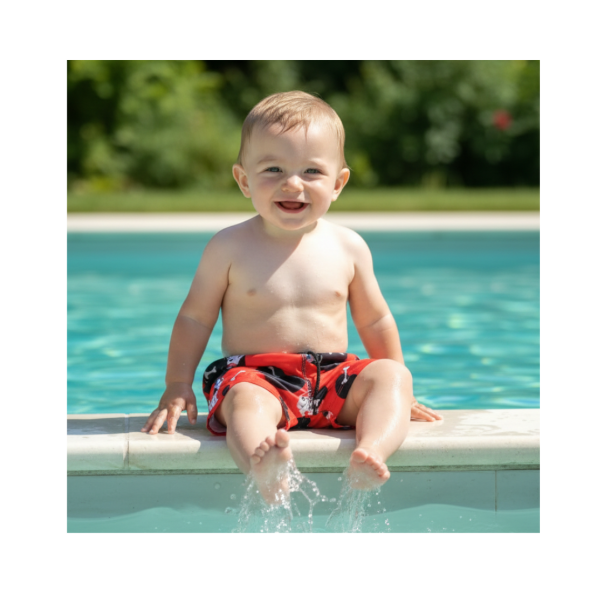 Producto - Short malla BALLENAS naranja - 2