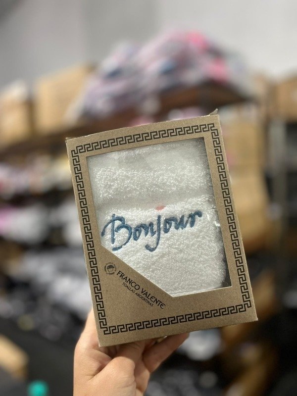 Producto - TOALLA VISITA BORDADA EN CAJA DE ALGODON FRANCO VALENTE COD 112 - 11