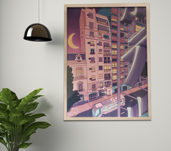 Producto - Cuadro City Pop - Avenida Callao (Marco Blanco)