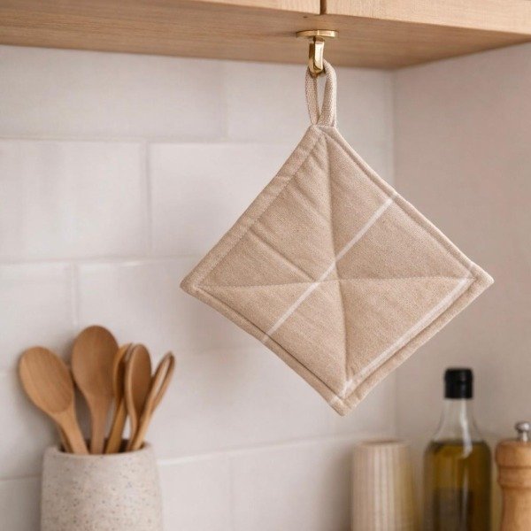 Producto - AGARRADERA ARENA - RAYAS BLANCAS