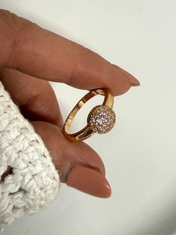 Producto - ND98 Anillo circulo con micropave cristal