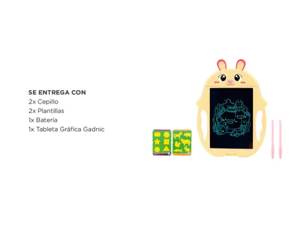 Producto - Tableta De Dibujo LCD 6 -borrado c/boton -botón de bloqueo -2 plantillas - 6