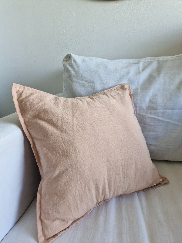 Producto - Funda de almohadón de tussor ROSA CLARO 45 X 45