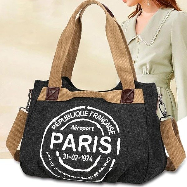 Producto - Bolso Tote Mujer Paris 2 Diseño Estampado Universitario