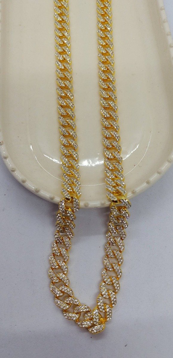 Producto - Cadena cubana con strass