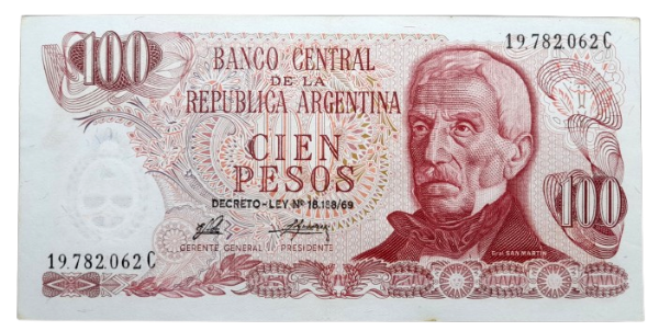 Producto - 100 Pesos (Porta - Mondelli) Bott.2402 (1976) F2 c/hilos