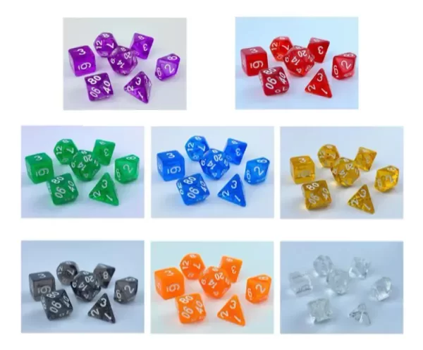 Producto - Set de Dados - Transparentes