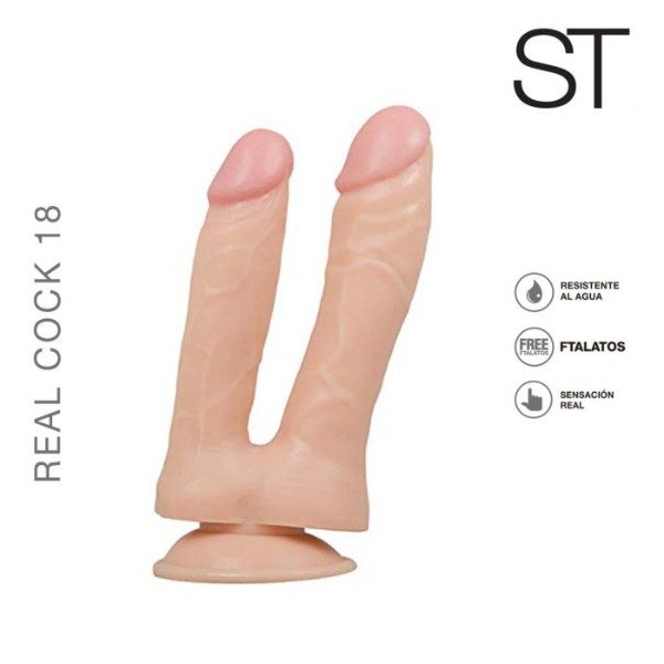 Producto - Dildo con ventosa doble Real Cock 18