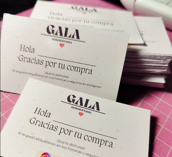 Producto - 100 Tarjetas de Presentación/Agradecimiento  9x5 cm - 12