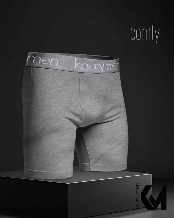 Producto - KAURY. Boxer de algodon liso GRIS - 0