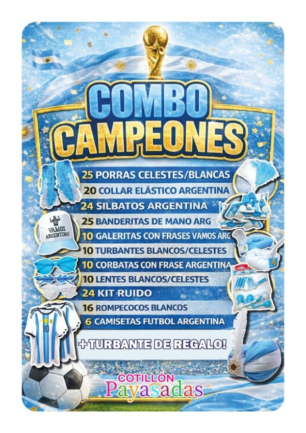 Producto - Combo Campeones Del Mundo