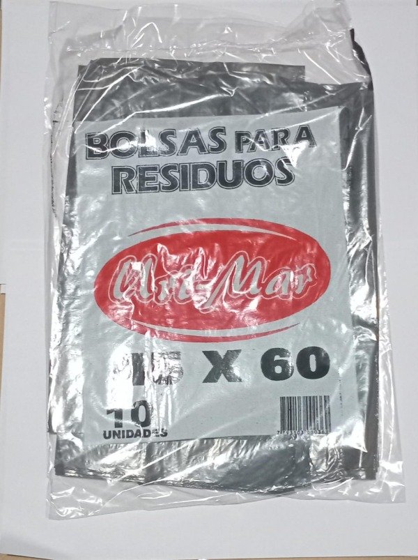 Producto - PAQ. BOLSA RESIDUOS 45X60 CM NEGRA 10 UNIDADES