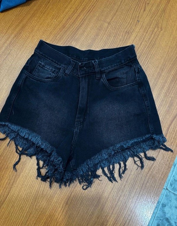 Producto - Short flecos gris oscuro