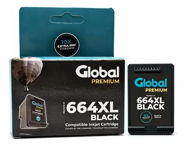 Producto - Cartucho de Tinta Global HP 664XL Negro 22ml (922001148-1)