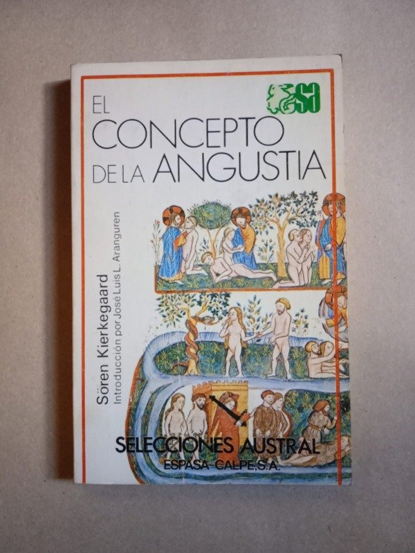 Producto - El concepto de la angustia - Sören Kierkegaard - Espasa Calpe 1982