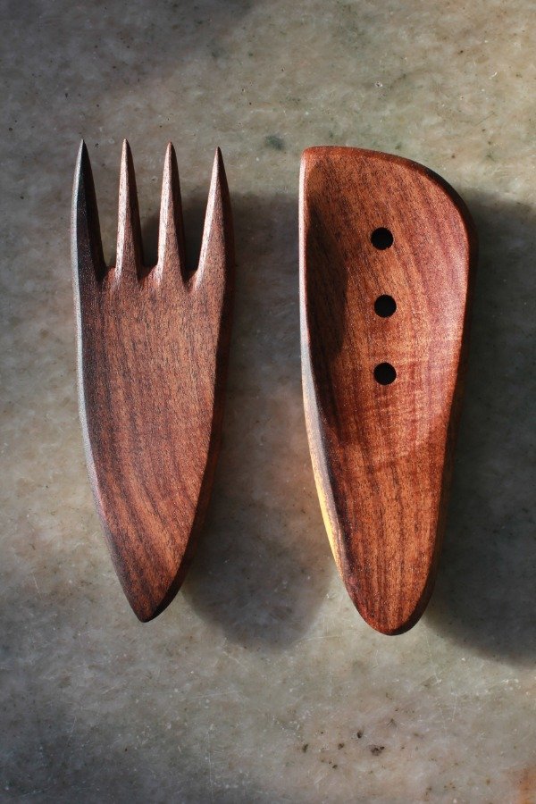 Producto - Par de cubiertos 6x18cm Algarrobo