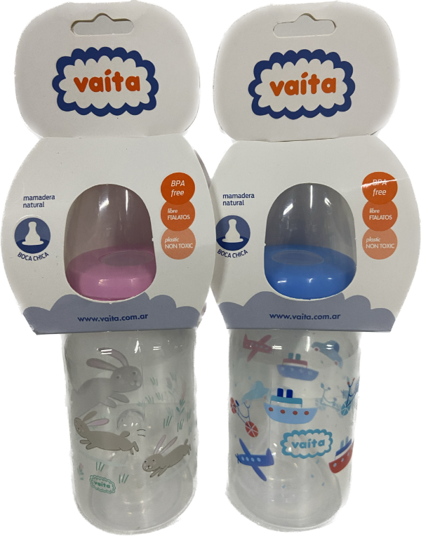 Producto - Mamadera 160 ml Natural Decorada  VAITA 3056
