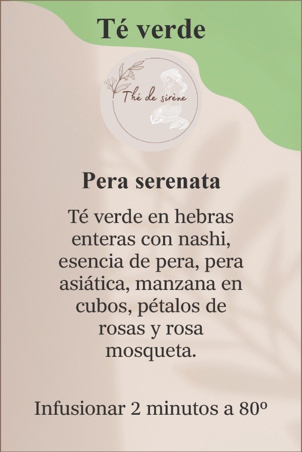 Producto - Blend de té verde 30g - Pera serenata