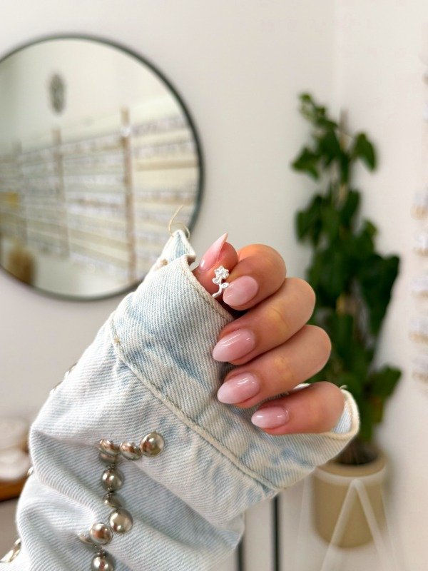 Producto - Piercing acero blanco flor