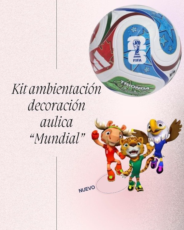 Producto - Kit ambientación/decoración aulica "Mundial" - 0