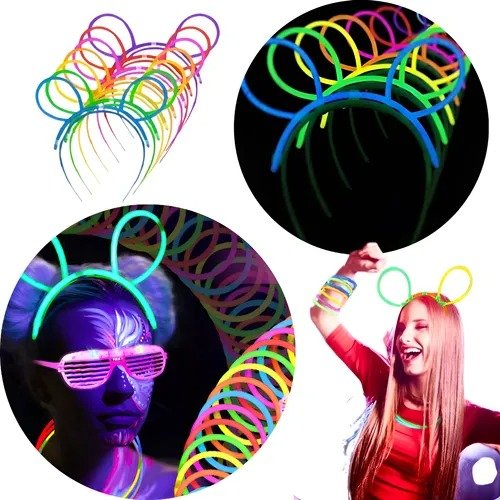 Producto - 10 Vinchas Luminosas Químicas Orejas de Neón