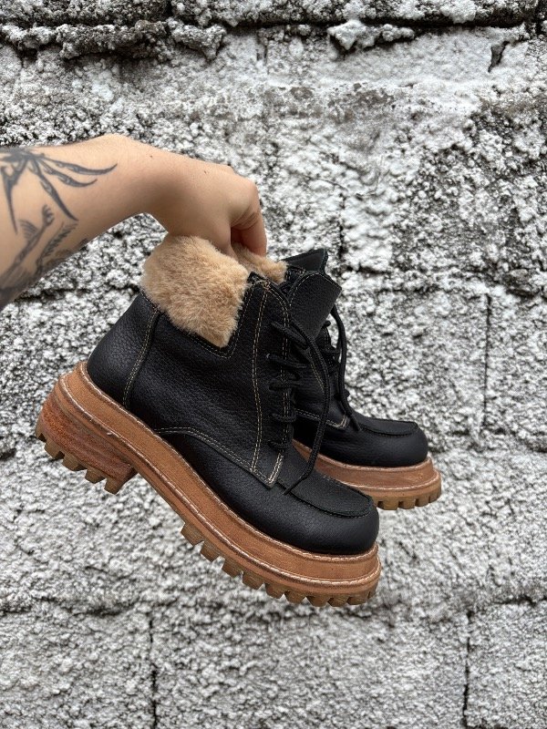 Producto - borcegos SM cuero y peluche