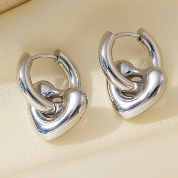 Producto - Aros Oma colgante corazón de acero