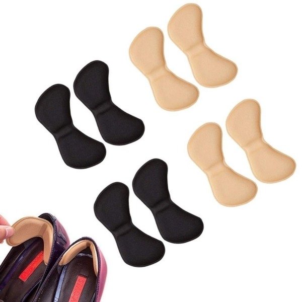 Producto - Almohadilla Talonera 3d Adhesiva Protectora De Talon El Par Beige y negra