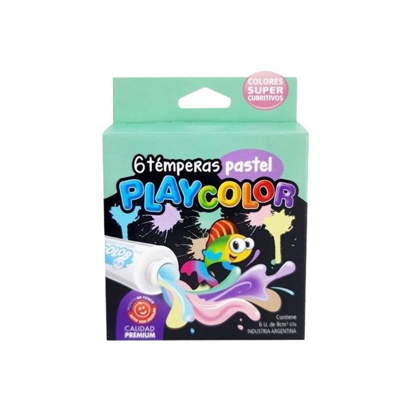 Producto - Tempera PLAYCOLOR x 6 Fluo / Pastel - 1
