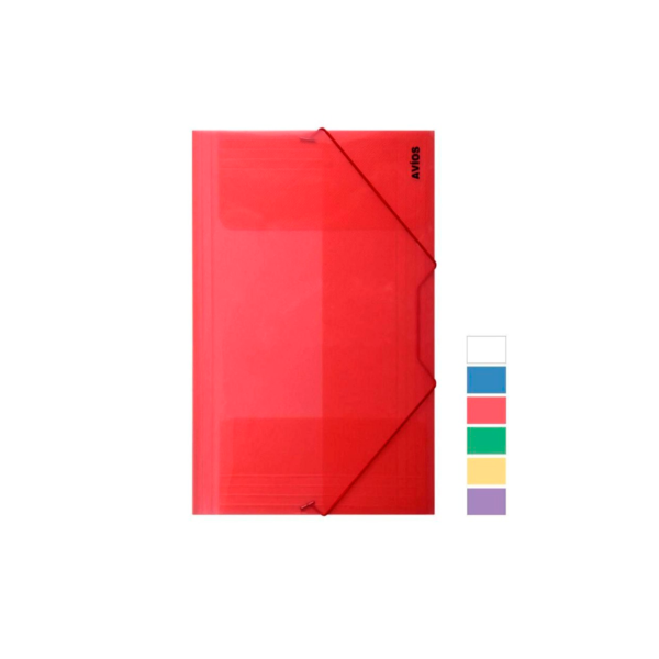 Producto - CARPETA 3 SOLAPAS TAMAÑO MINI A5 14,8 x 21 cm CON ELASTICO AVIOS