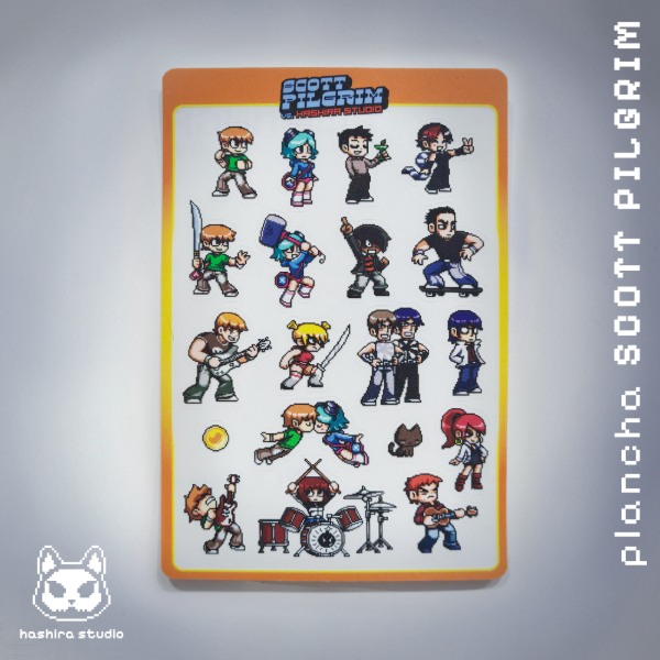 Producto - Plancha de Stickers Scott Pilgrim