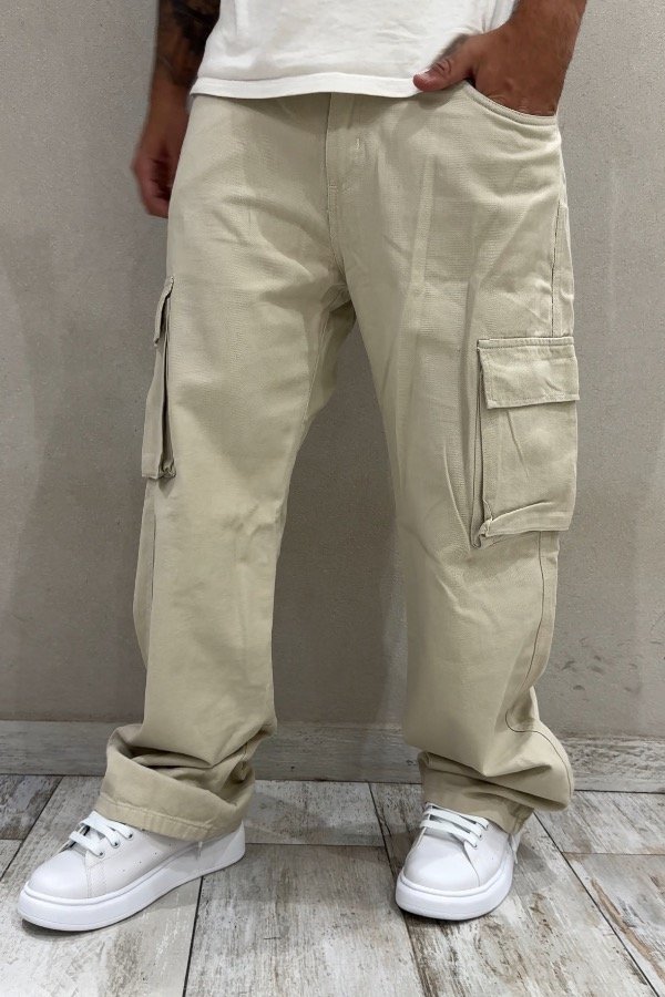 Producto - Jean Cargo Mom Beige