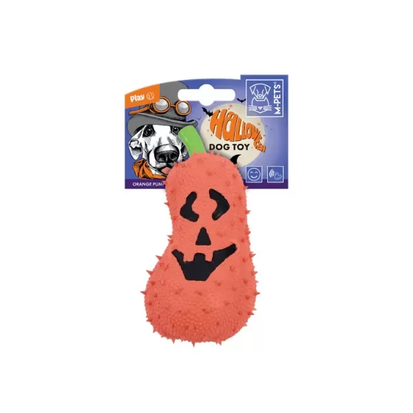 Producto - CALABAZA DE JUGUETE CON CHIFLE NARANJA- HALLOWEEN