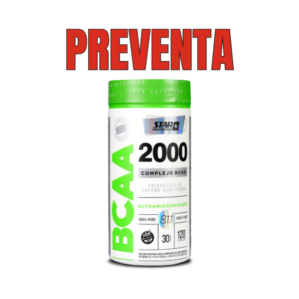 Producto - PREVENTA - BCAA 2000 120 CAPS. - STAR NUTRITION