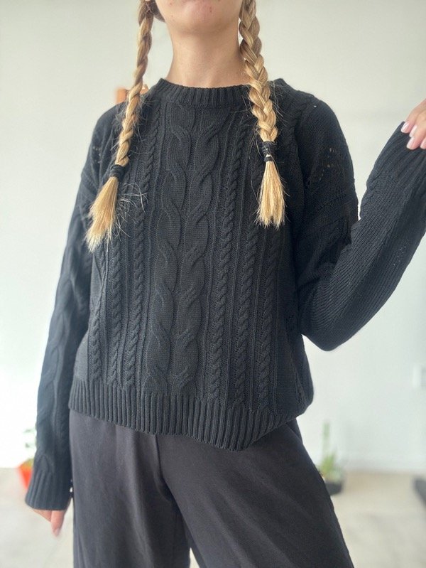 Producto - SWEATER TRENZADO Y CALADO