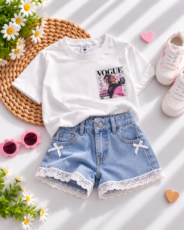 Producto - SHORT BRODERY CELESTE