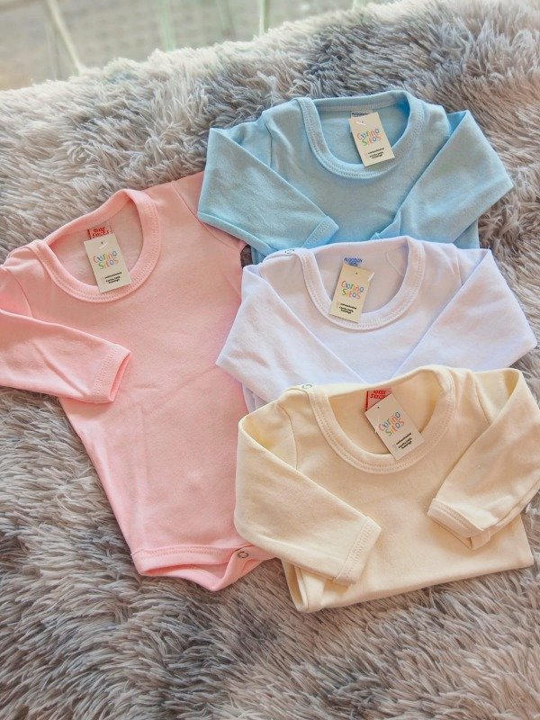Producto - Bodys manga larga lisos 0/18M