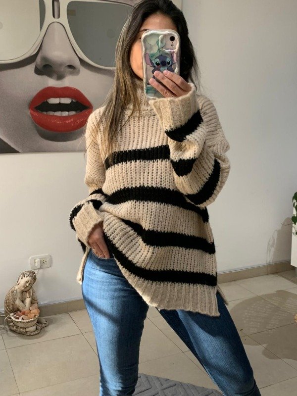 Producto - Polera lana a rayas - 0