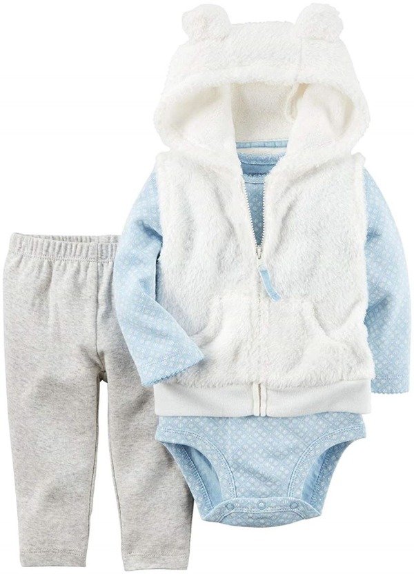 Producto - Trio Micropolar Beba con Chaleco Blanco