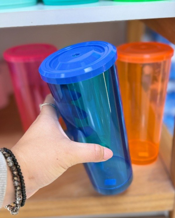 Producto - Vaso Acrílico Color con sorbete 750ml