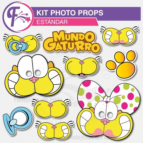Producto - Photo Props Imprimible Gaturro