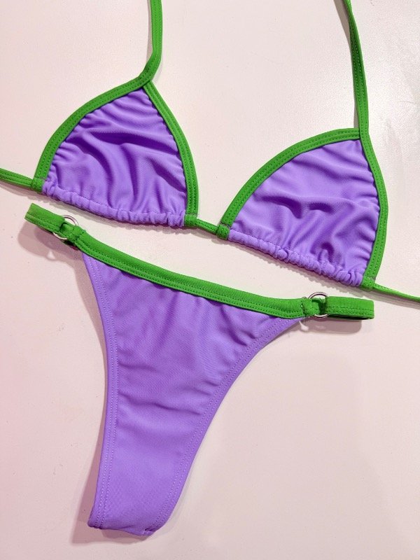 Producto - Bikini lila y verde 100